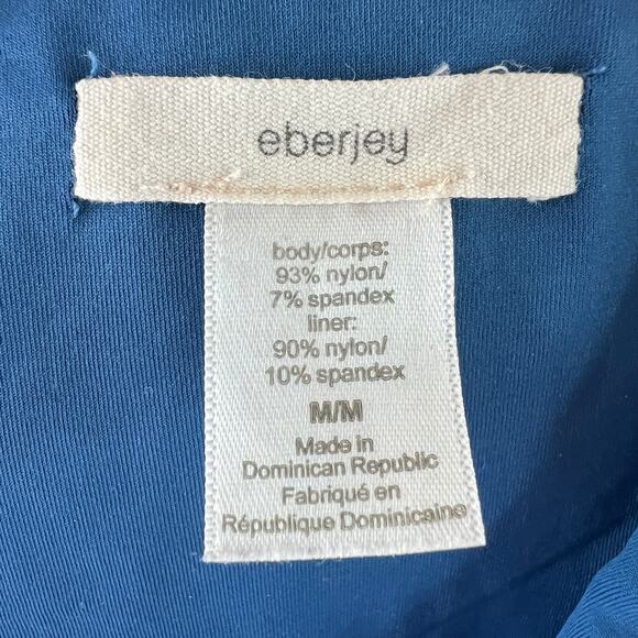 Eberjey So Jane Indigo Blue Bikini Top Set Stretch Ruffle Scoop Neck Sz M Medium - Picture 11 of 13